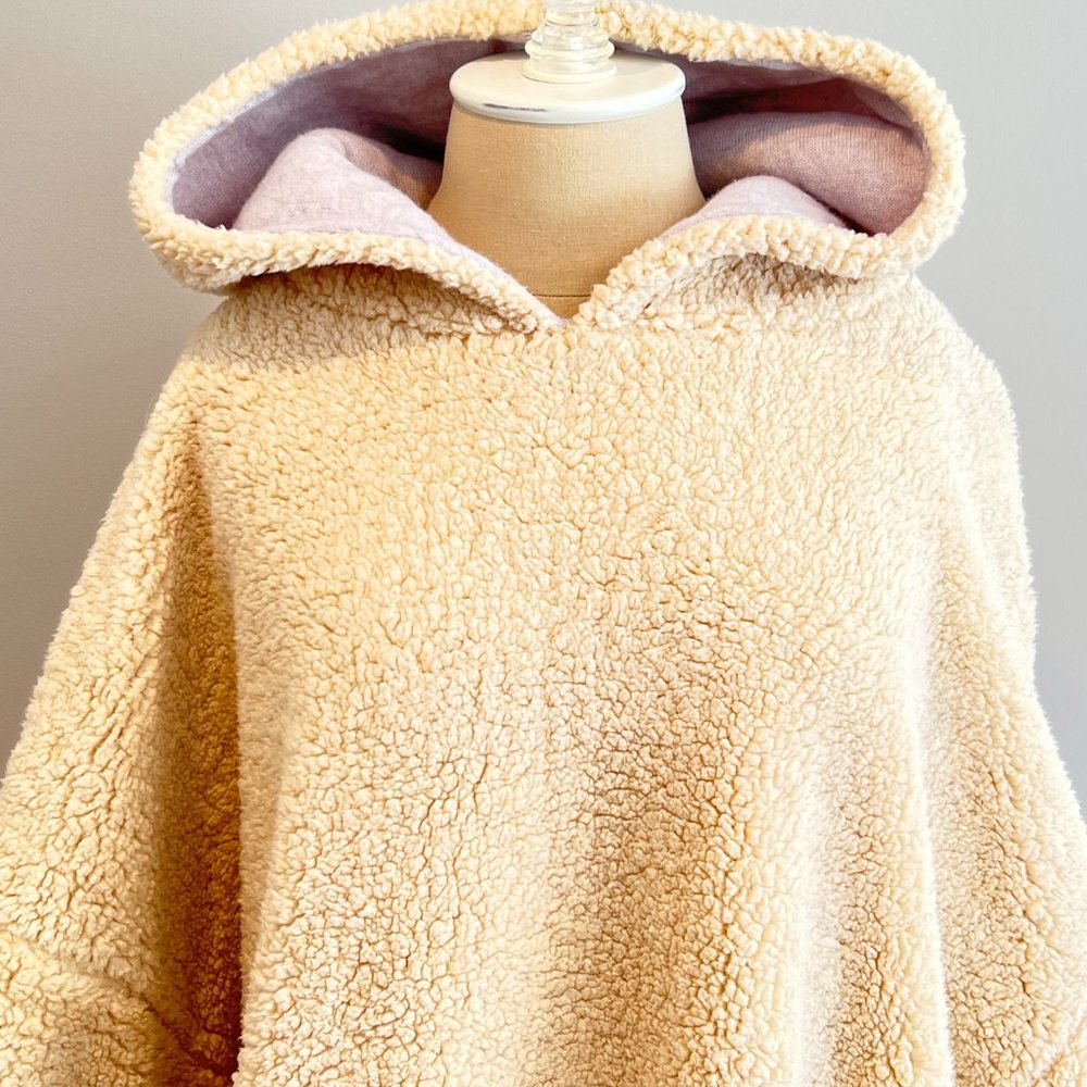 FREE PEOPLE Snuggle Me Sherpa Fleece Pullover Maxi Hooded Coat - Picture 3 of 14